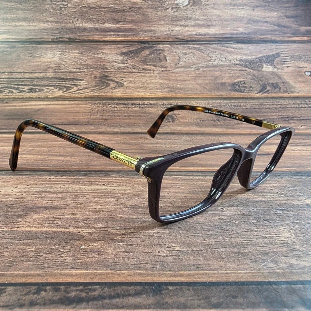 Coach HC 6077 5335 Purple Dark Tortoise Eyeglasses Women's53-15-135‎ FRAMES ONLY